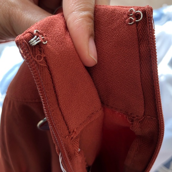 Terracotta Wide-Legged High-Waisted Dressy Pants - Picture 5 of 5